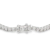 Silvertone Finish Victorian Cubic Zirconia Tennis 7 Inch Bracelet - JGI - Flyclothing LLC