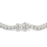 Silvertone Finish Victorian Cubic Zirconia Tennis 7 Inch Bracelet - JGI - Flyclothing LLC
