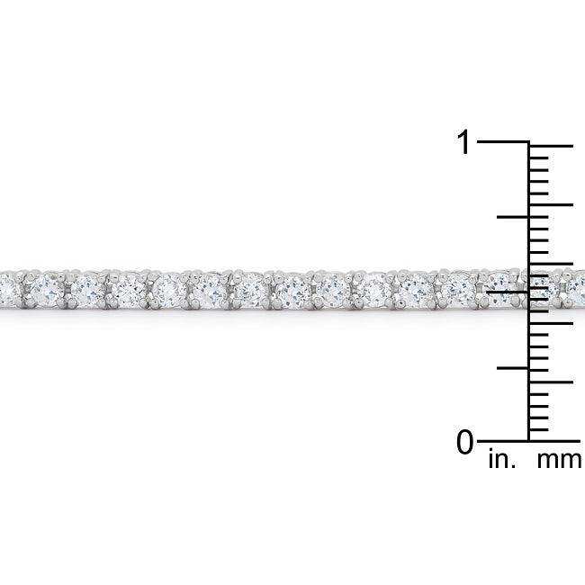 Silvertone Finish Victorian Cubic Zirconia Tennis 7 Inch Bracelet - JGI - Flyclothing LLC