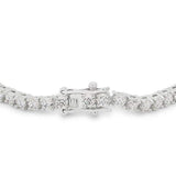 Silvertone Finish Victorian Cubic Zirconia Tennis 8 Inch Bracelet - JGI - Flyclothing LLC