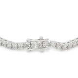 Silvertone Finish Victorian Cubic Zirconia Tennis 8 Inch Bracelet - JGI - Flyclothing LLC