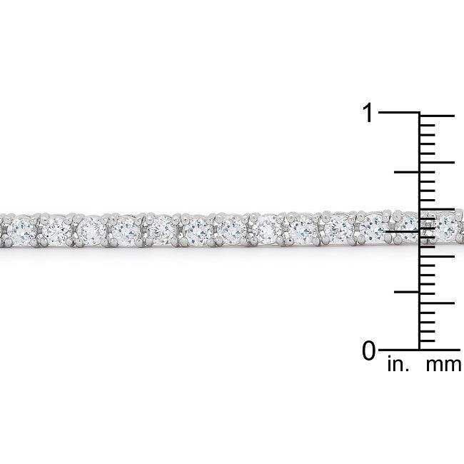 Silvertone Finish Victorian Cubic Zirconia Tennis 8 Inch Bracelet - JGI - Flyclothing LLC