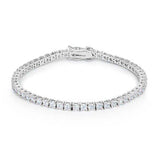 Silvertone Finish Victorian Cubic Zirconia Tennis 7 Inch Bracelet - JGI - Flyclothing LLC