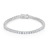 Silvertone Finish Victorian Cubic Zirconia Tennis 7 Inch Bracelet - JGI - Flyclothing LLC