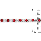 Ruby Red Cubic Zirconia Tennis Bracelet - JGI - Flyclothing LLC