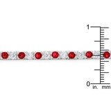 Ruby Red Cubic Zirconia Tennis Bracelet - JGI