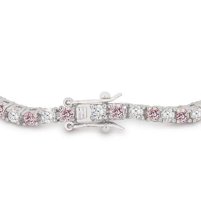 Lace Pink Cubic Zirconia Tennis Bracelet - JGI - Flyclothing LLC