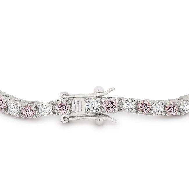 Lace Pink Cubic Zirconia Tennis Bracelet - JGI - Flyclothing LLC