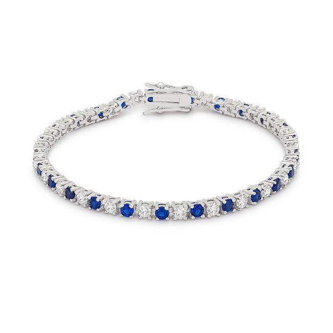 Sapphire Blue Cubic Zirconia Tennis Bracelet - JGI - Flyclothing LLC