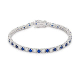 Sapphire Blue Cubic Zirconia Tennis Bracelet - JGI - Flyclothing LLC
