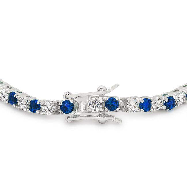 Sapphire Blue Cubic Zirconia Tennis Bracelet - JGI - Flyclothing LLC