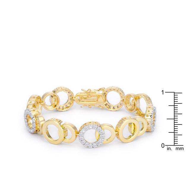Circle Bijoux 7 Inch Two Tone Bracelet - JGI - Flyclothing LLC