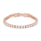 17.6 Ct Rosegold Tennis Bracelet with Shimmering Round CZ - JGI - Flyclothing LLC