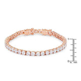 17.6 Ct Rosegold Tennis Bracelet with Shimmering Round CZ - JGI - Flyclothing LLC