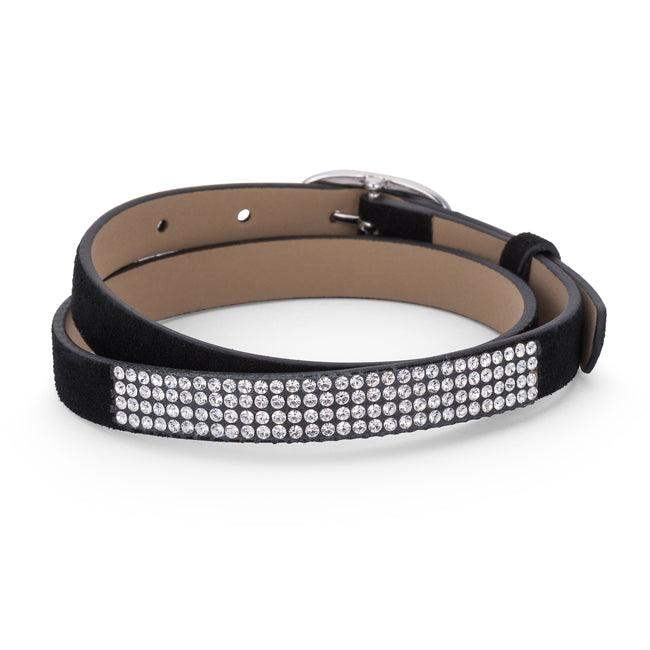 Stylish Black Colored Wrap Bracelet with Crystals - JGI - Flyclothing LLC