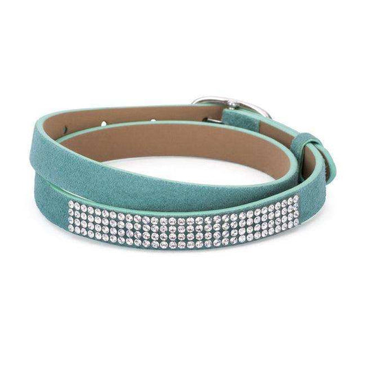 Stylish Turquoise Colored Wrap Bracelet with Crystals - JGI - Flyclothing LLC