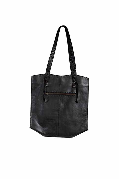 Scully Leather 100% Leather Handbag Lace Black Handbag - Flyclothing LLC