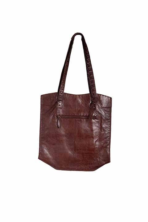 Scully Leather 100% Leather Handbag Lace Chocolate Handbag - Flyclothing LLC