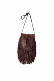 Scully Leather Handbags Handbag Fringe Chocolate Handbag - Scully Leather