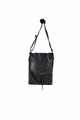 Scully Leather 100% Leather Handbag Whip Stitch Black Handbag - Flyclothing LLC