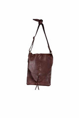 Scully Leather 100% Leather Handbag Whip Stitch Chocolate Handbag - Scully Leather