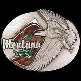 Montana Eagle Enameled Belt Buckle - Siskiyou Buckle