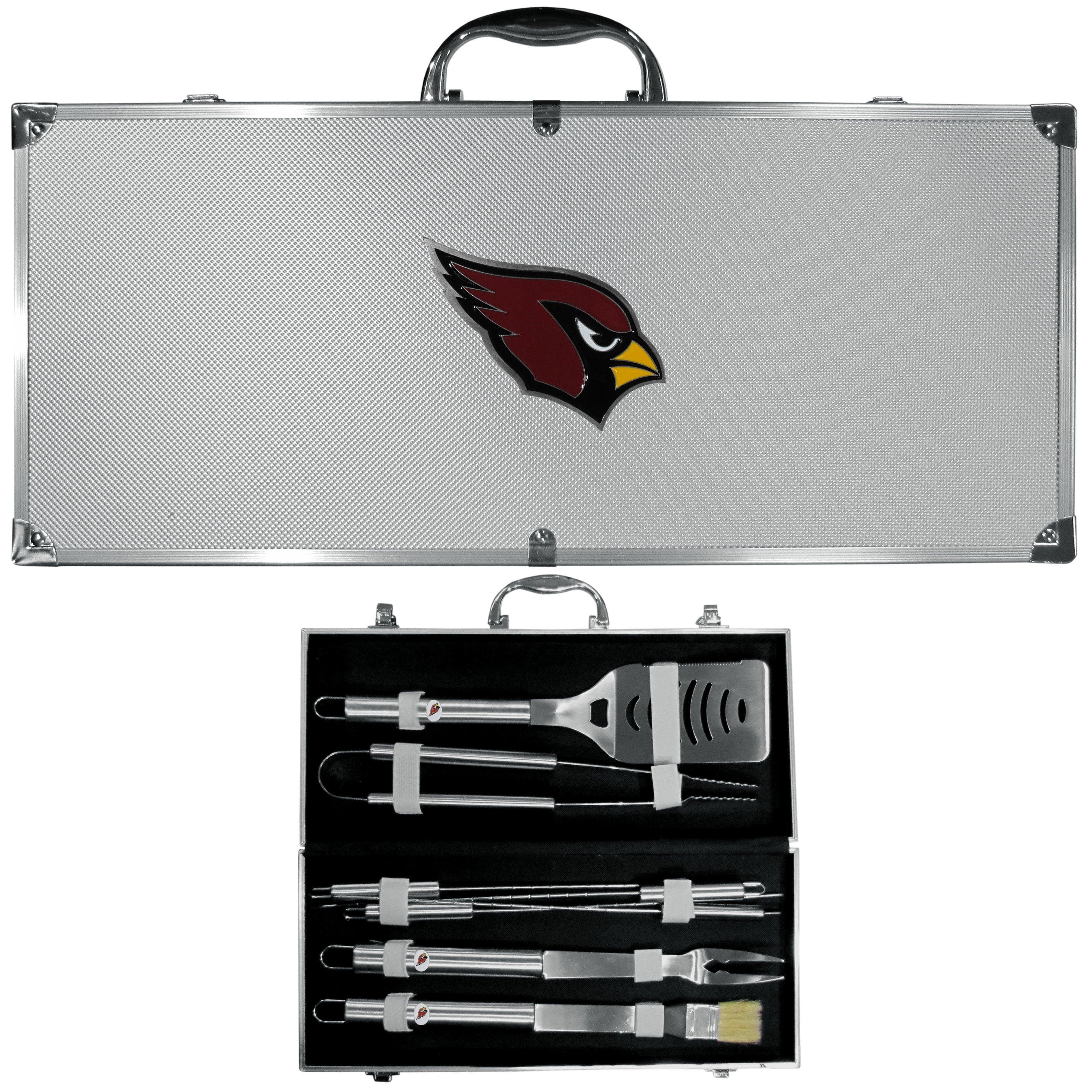 Arizona Cardinals 8 pc Stainless Steel BBQ Set w/Metal Case - Siskiyou Buckle