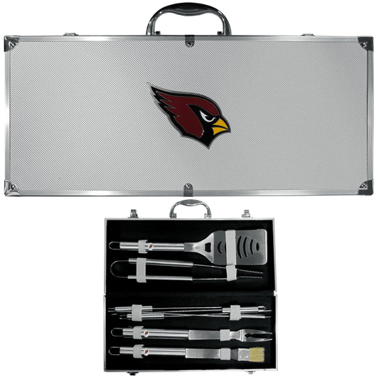 Arizona Cardinals 8 pc Stainless Steel BBQ Set w/Metal Case - Siskiyou Buckle