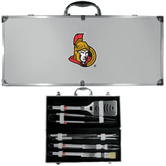 Ottawa Senators® 8 pc Stainless Steel BBQ Set w/Metal Case - Flyclothing LLC