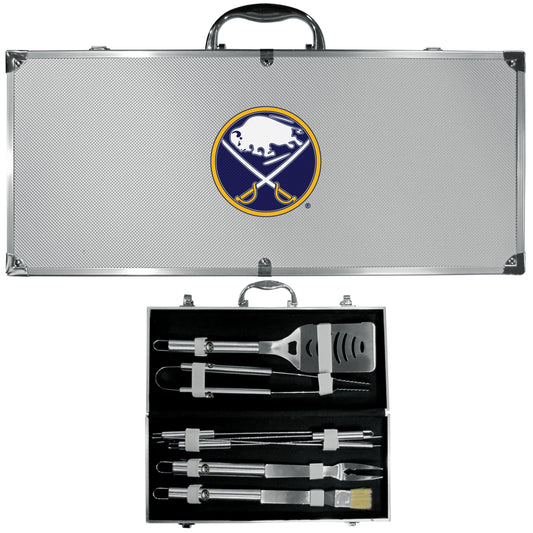 Buffalo Sabres® 8 pc Stainless Steel BBQ Set w/Metal Case - Flyclothing LLC