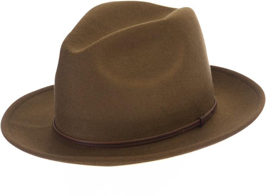 Black Creek Copper 100 Percent Crushable Wool 3 1/4 Brim Hat - Black Creek