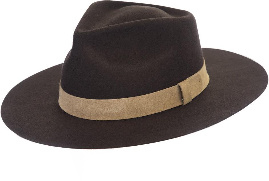 Black Creek New Dark Brown Crushable Wool Hat - Flyclothing LLC