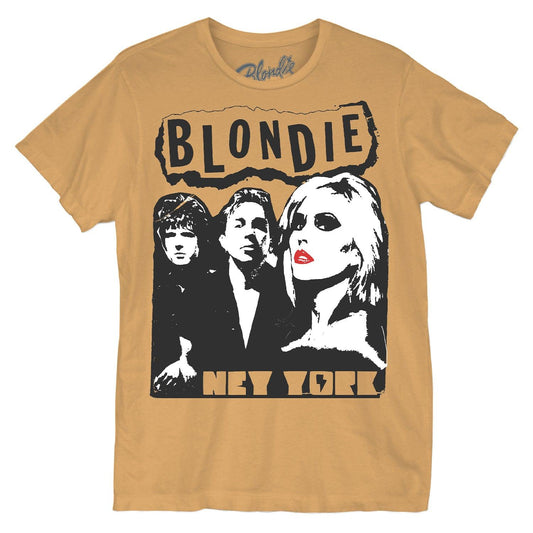 Blondie Dirty Punk Men's Mustard Crew T Shirt - Flyclothing LLC