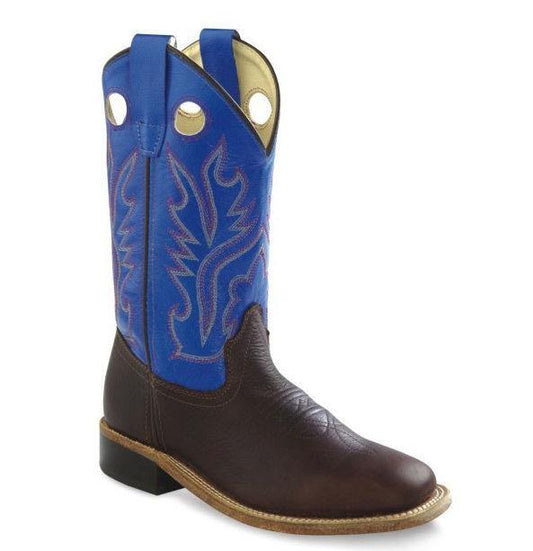Old West Thunder Oil Rust- Childrens Square Toe Boots - Old West