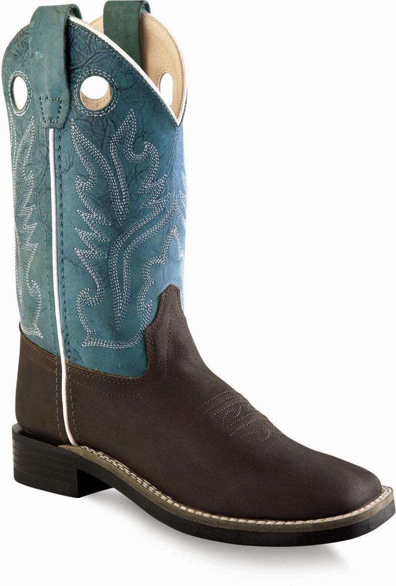 Old West Distressed Youth Ultra Flex Square Toe Boots - Flyclothing LLC