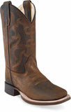 Old West Brown Childrens Square Toe Boots - Old West