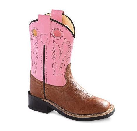 Old West Tan Toddler Square Toe Boots - Flyclothing LLC