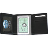 Virginia Tech Hokies Deluxe Leather Tri-fold Wallet Packaged in Gift Box - Siskiyou Buckle - Flyclothing LLC