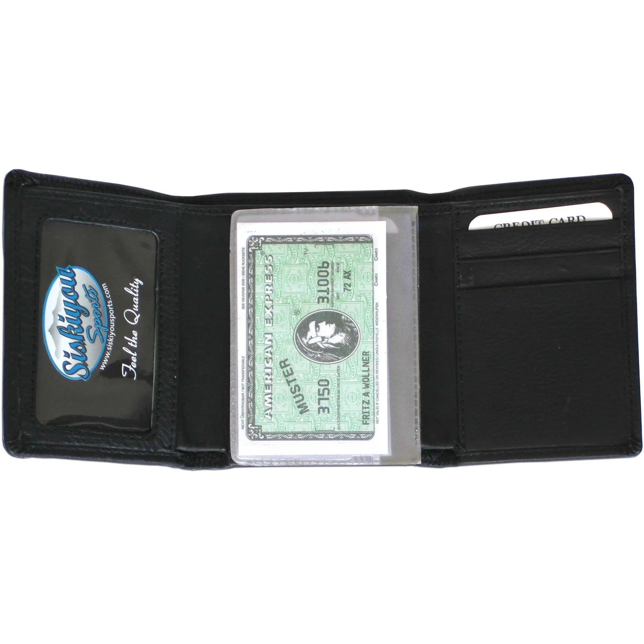 Virginia Tech Hokies Deluxe Leather Tri-fold Wallet Packaged in Gift Box - Siskiyou Buckle - Flyclothing LLC