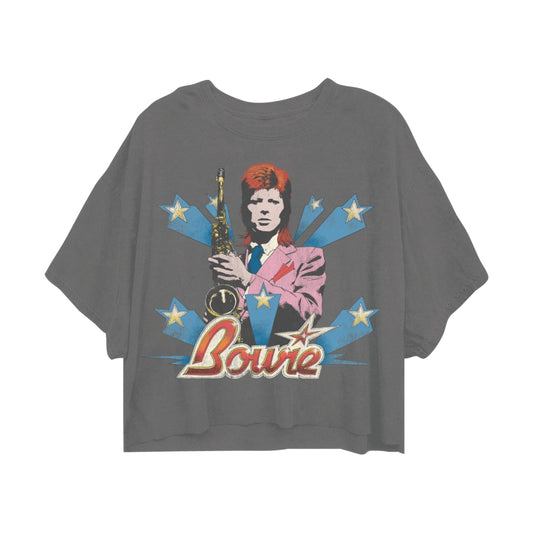 David Bowie Pink Suit Oversize Crop