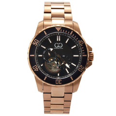 Curtis & Co BIG TIME ROYALE (45 mm) ROSE GOLD CASE / BLACK DIAL Watch - Curtis and Co Watches