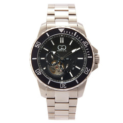 Curtis & Co BIG TIME ROYALE (45 mm) SILVER CASE / BLACK DIAL Watch - Curtis and Co Watches