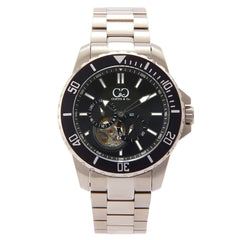 Curtis & Co BIG TIME ROYALE (45 mm) SILVER CASE / BLACK DIAL Watch - Flyclothing LLC