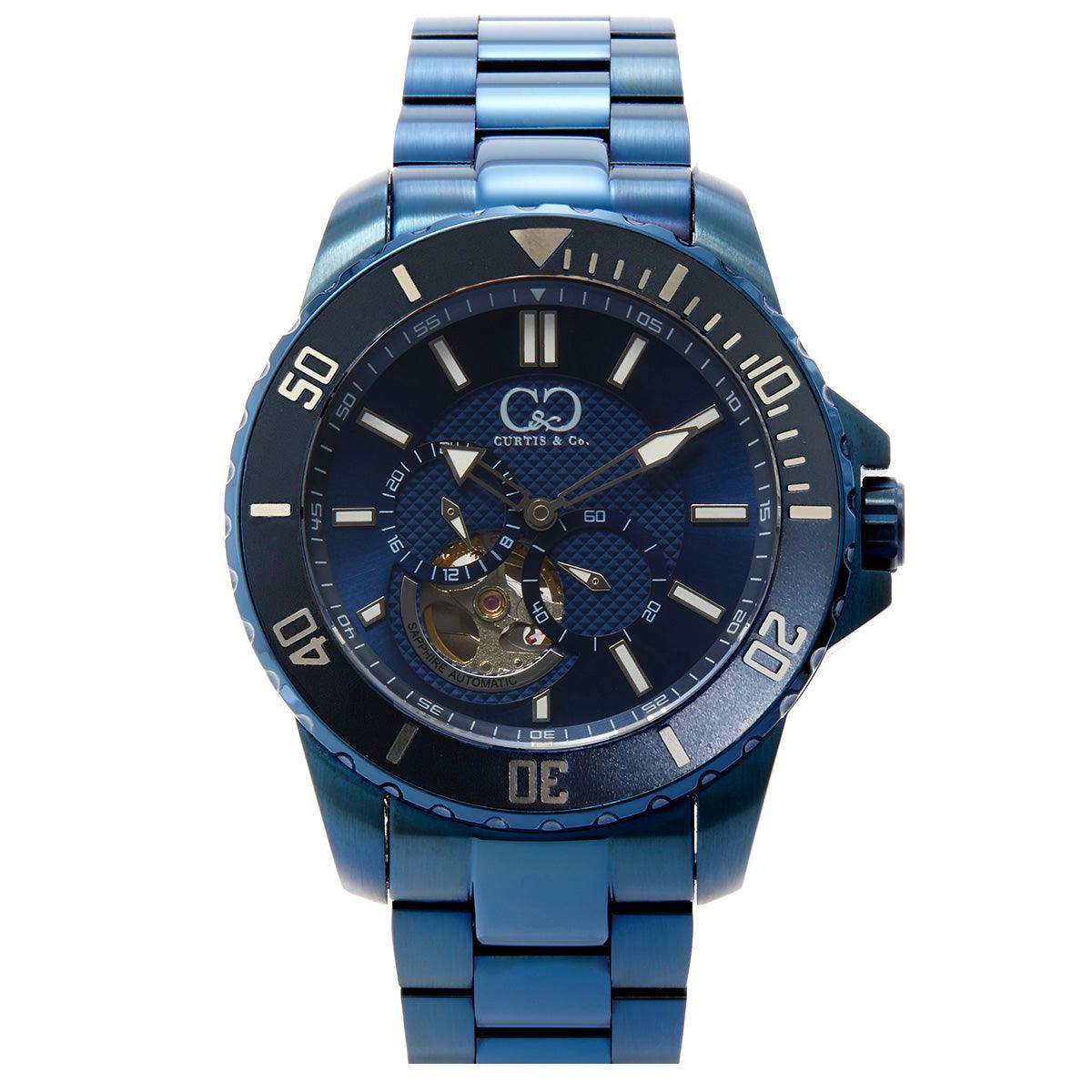 Curtis & Co BIG TIME ROYALE (45 mm) BLUE CASE / BLUE DIAL Watch - Flyclothing LLC