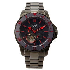 Curtis & Co BIG TIME ROYALE (45 mm) GUN METAL CASE / BLACK DIAL / RED ACCENT Watch - Curtis and Co Watches