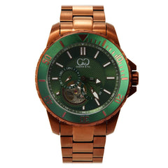 Curtis & Co BIG TIME ROYALE (45 mm) BROWN CASE / GREEN DIAL Watch - Curtis and Co Watches