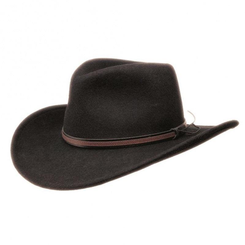 Black Creek Black 100 Percent Crushable Wool 3 1/4 Brim Hat - Black Creek