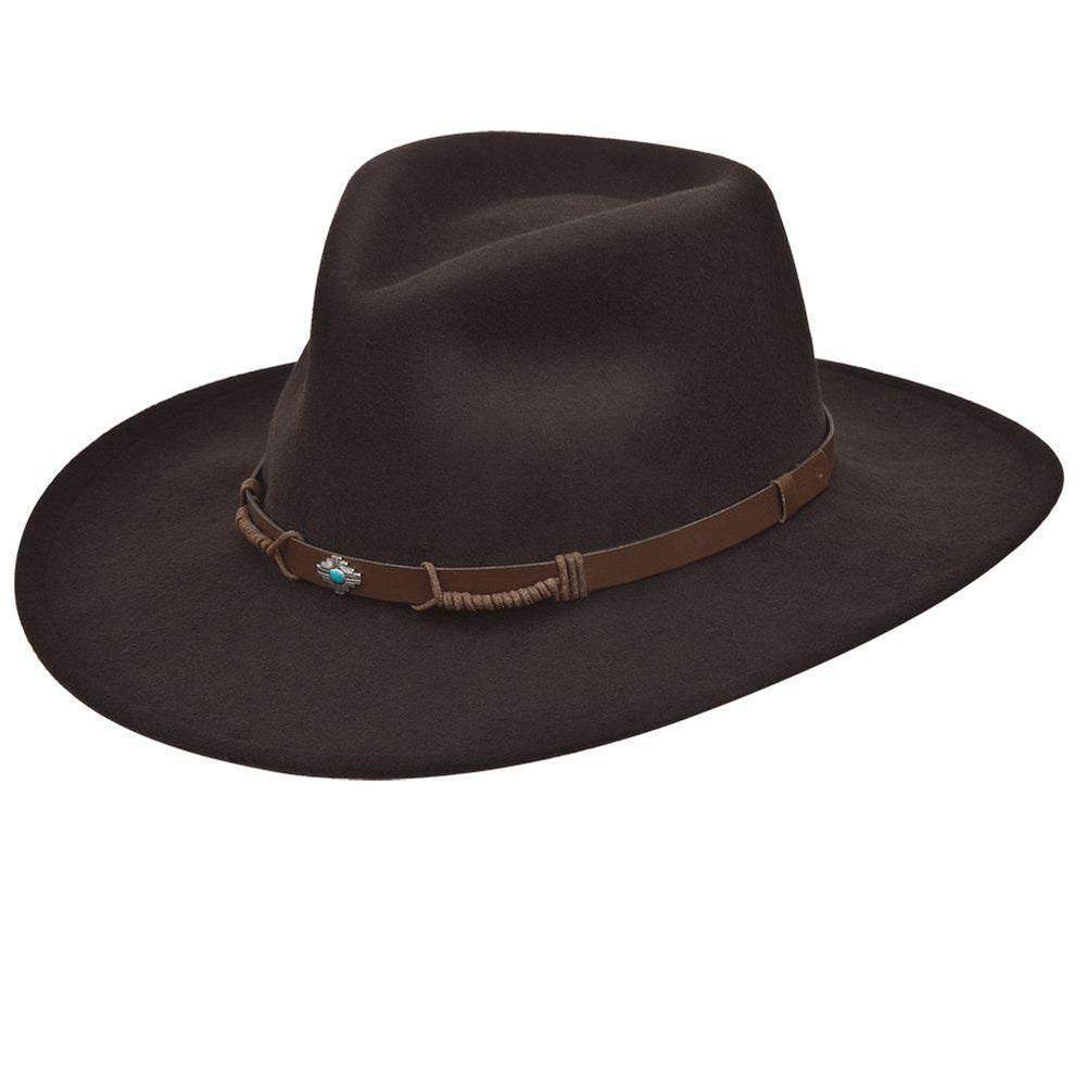 Black Creek Cordova 100 Percent Crushable Wool 3 1/4 Brim Hat - Black Creek