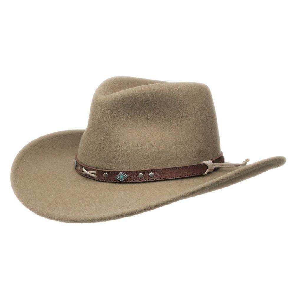 Black Creek Putty 100 Percent Crushable Wool 3 1/4 Brim Hat - Black Creek - Flyclothing LLC