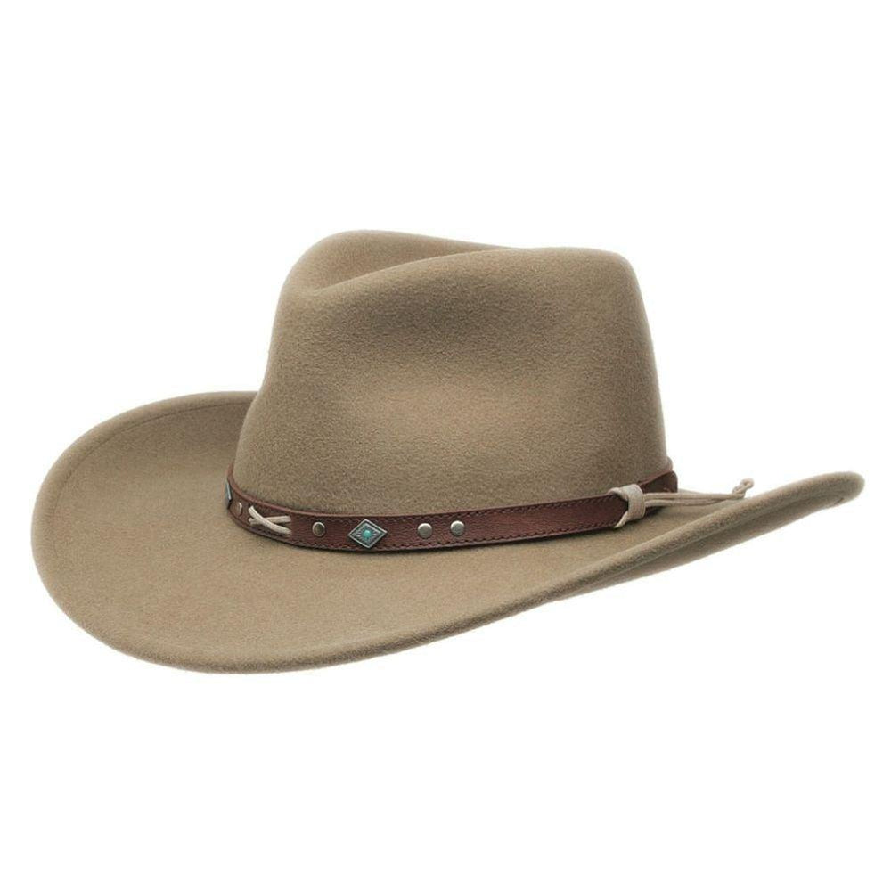 Black Creek Putty 100 Percent Crushable Wool 3 1/4 Brim Hat - Black Creek